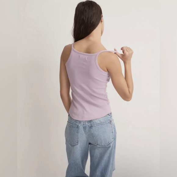 Madewell Supima Rib ‘90s Tank in Vibrant Lilac - Picture 9 of 9